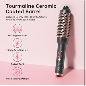 Thermal Brush for Blowout Look,1.5Inch Negative Ion Heated Round Brush